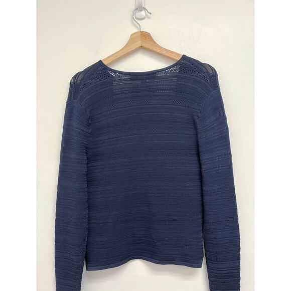 Ralph Lauren Black Label Textured Knit Fit and Flare Dress Cardigan Set Navy S/M - Picture 13 of 15